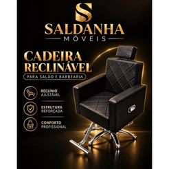 Cadeira Reclinável Hidráulica-Para salão de beleza