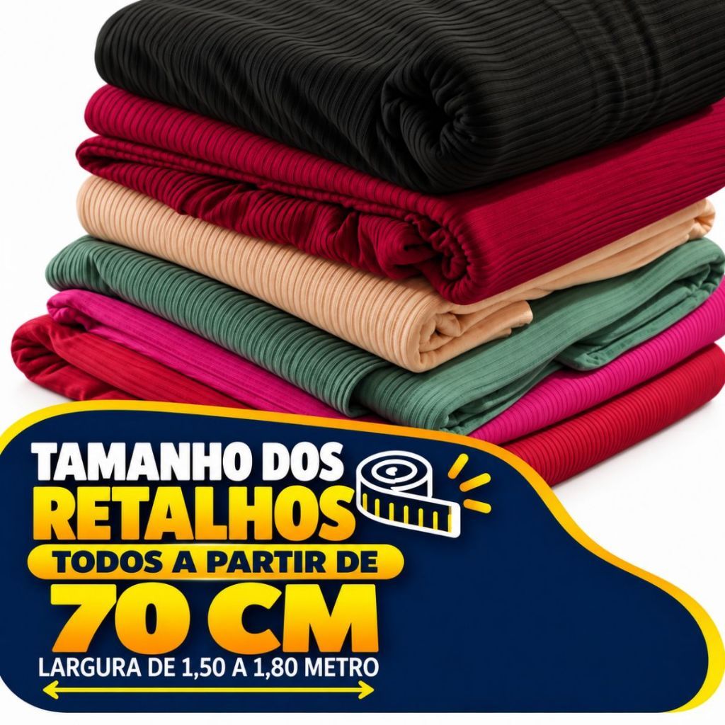 Retalho de Malha Canelada de Viscose no KG (Rendimento de 1,5 a 2,9 m). — imagem 2 de 2