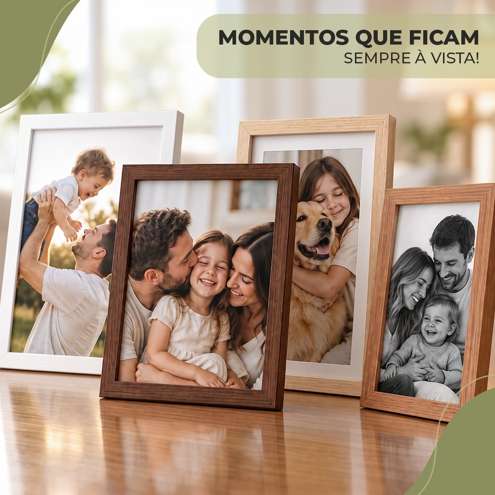 Kit 10 Moldura Quadro De Fotos Parede Quadro Certificado A4 Diploma Moldura Para Quadro A4 21x30 Cm — imagem 2 de 2