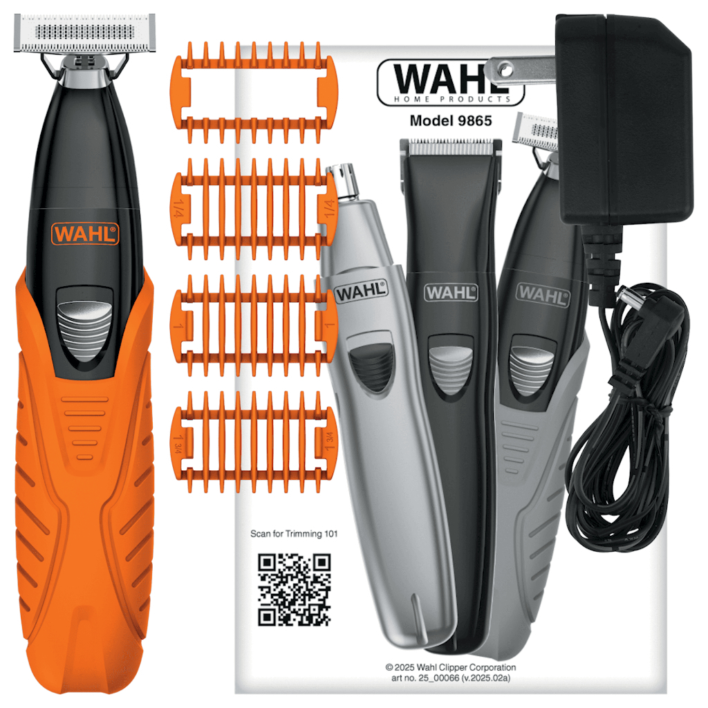 Wahl Aparador de Pelos e Barba Trim Ninja Single Laranja Com Lâmina de Longa Duração e Auto fiável