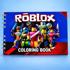 Livro de Colorir Capa Dura Roblox /50 Folhas/ A5 + Acetato
