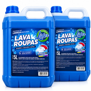 SABÃO LÍQUIDO - KIT C/2 LAVA ROUPAS BLUE - 5 LITROS