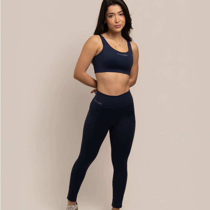 Calça Legging Feminina Montaria Fitness Poliamida Blackout Cintura Alta Zero Transparência P ao GG | ViviBe | Legging
