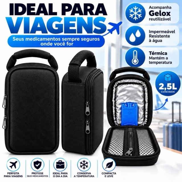 Bolsa Térmica Para Medicamentos Para Caneta Insulina Diabétes