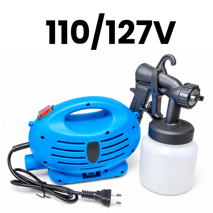 PISTOLA PULVERIZADORA DE TINTA COM COMPRESSOR 110/127V