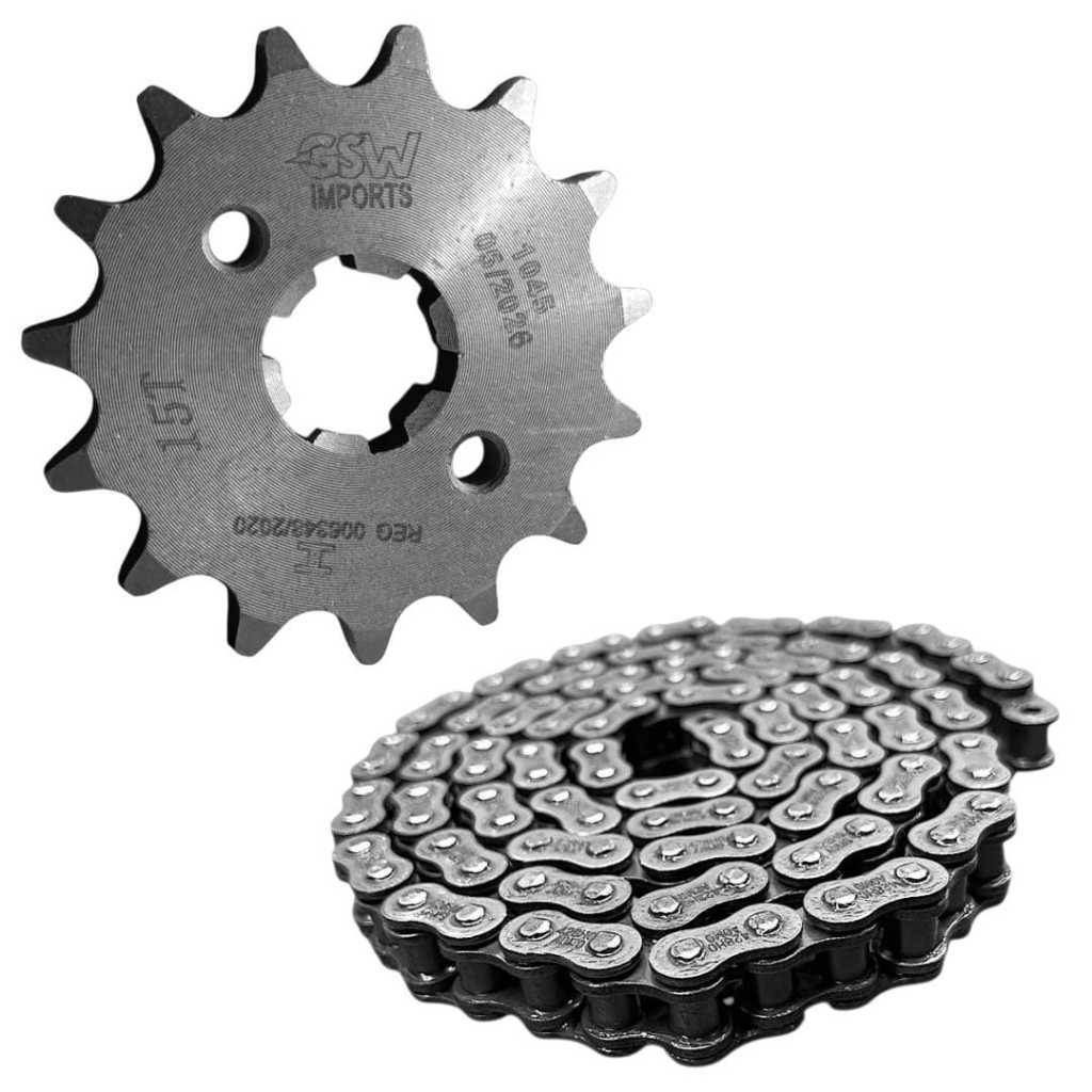 Kit Transmissão Relação Gsw Aço 1045 Haojue Master Ride 150 22/26 — imagem 2 de 2