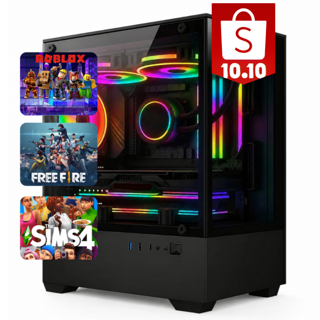Computador Gamer RGB Intel I5 3470 Memoria 16GB SSD 240GB ROBLOX FREE FIRE