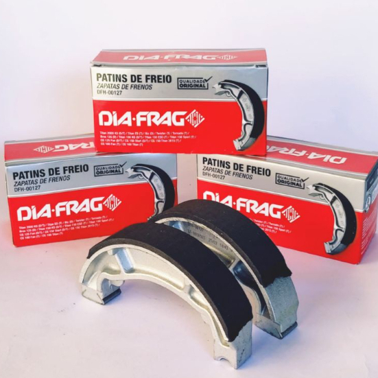 Patins lona de freio diafrag para moto honda 125,150,160