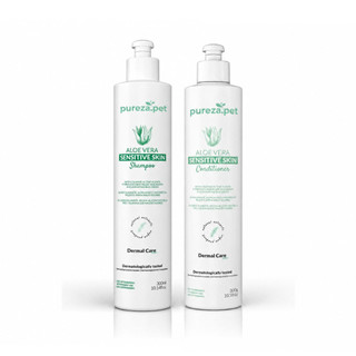 Kit Shampoo Condicionador Pet Hipoalergênico Kit Shampoo Pet Cães Gatos Pele Sensível 300ml
