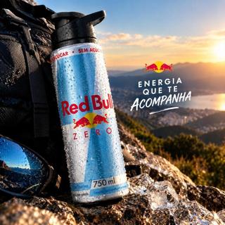 Garrafa Squeeze Estilo Red Bull Zero Energy 750ml Red Bull Zero com Tampa Flip