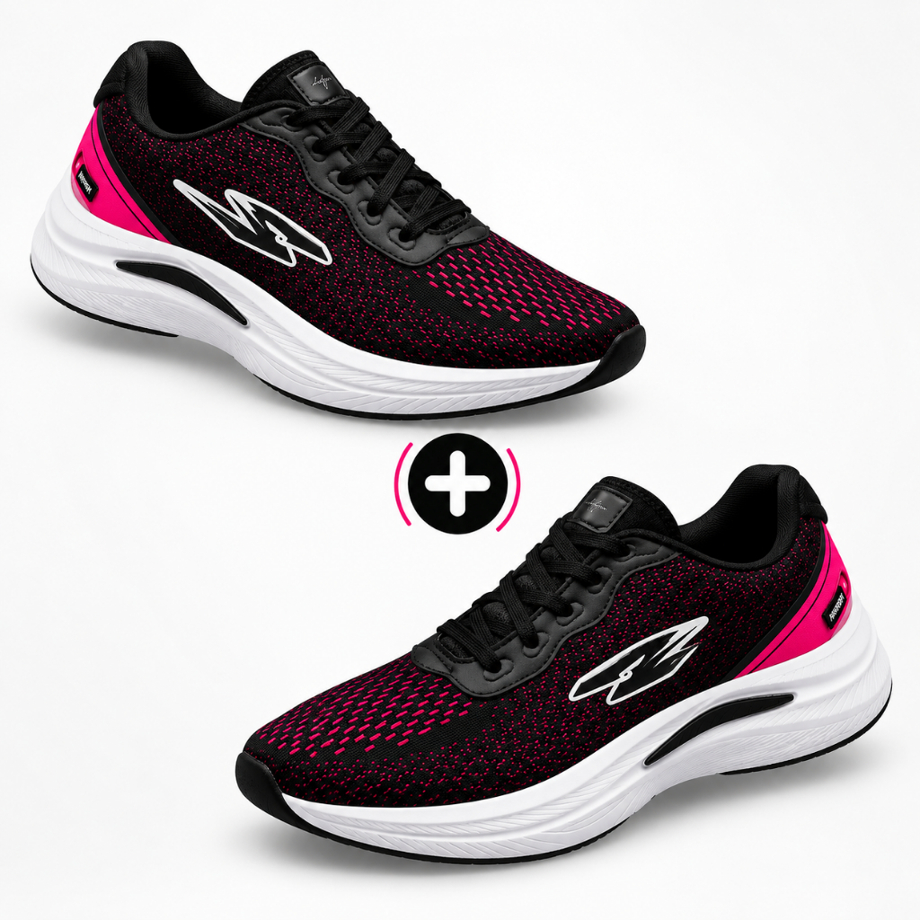 2 Pares Tenis Academia Feminino Masculino Caminhada Leve Confortavel Respirável