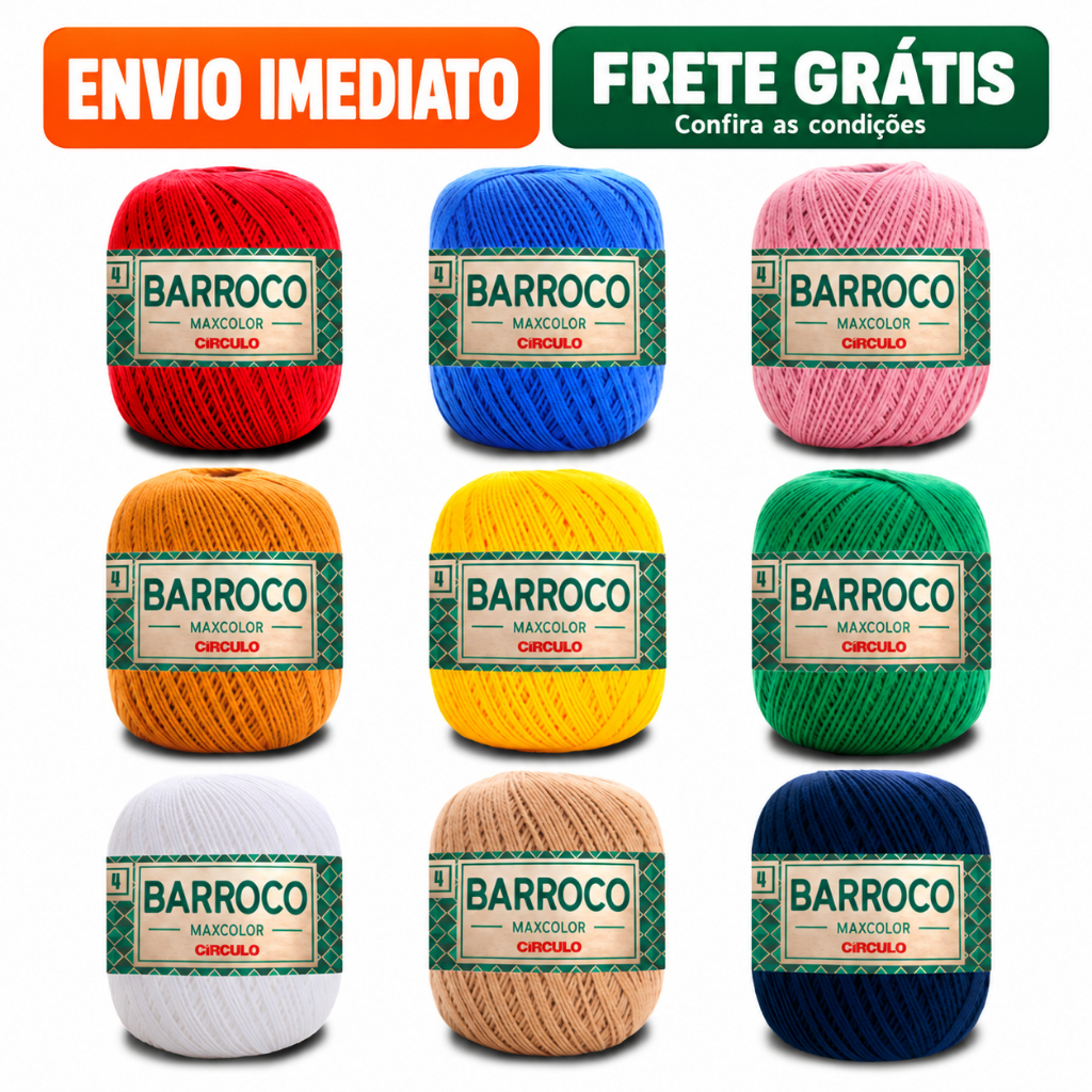 Barbante Barroco Maxcolor Fio Numero 4 200gr Pronta Entrega