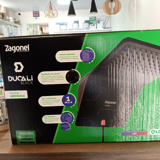 Chuveiro Zagonel Ducali Preto 220V 7500W Com Controle De Temperatura Eletrônico
