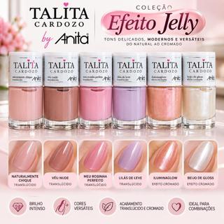 Kit 6 Esmaltes Anita e Talita Cardozo Translucido e Cromado lançamento 2026