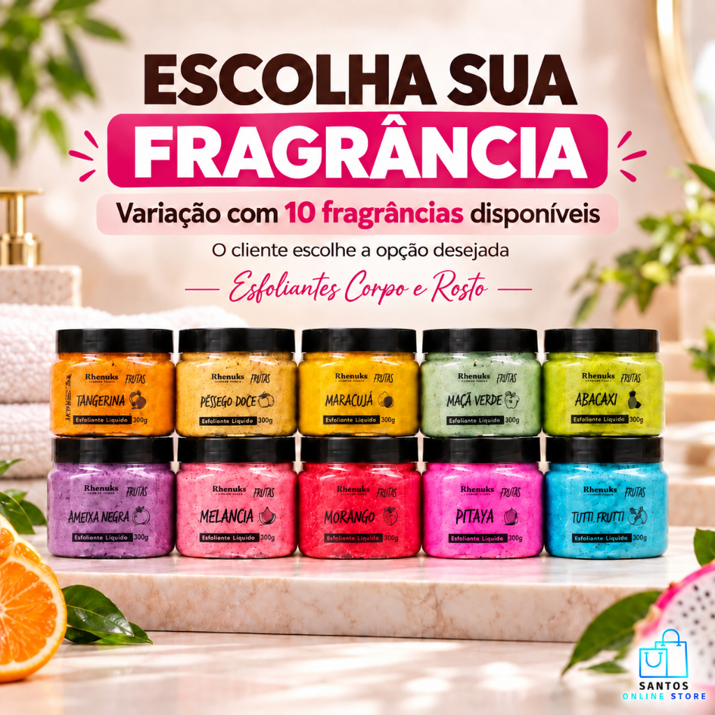 Esfoliante corpo e rosto 300g - fragrância suave