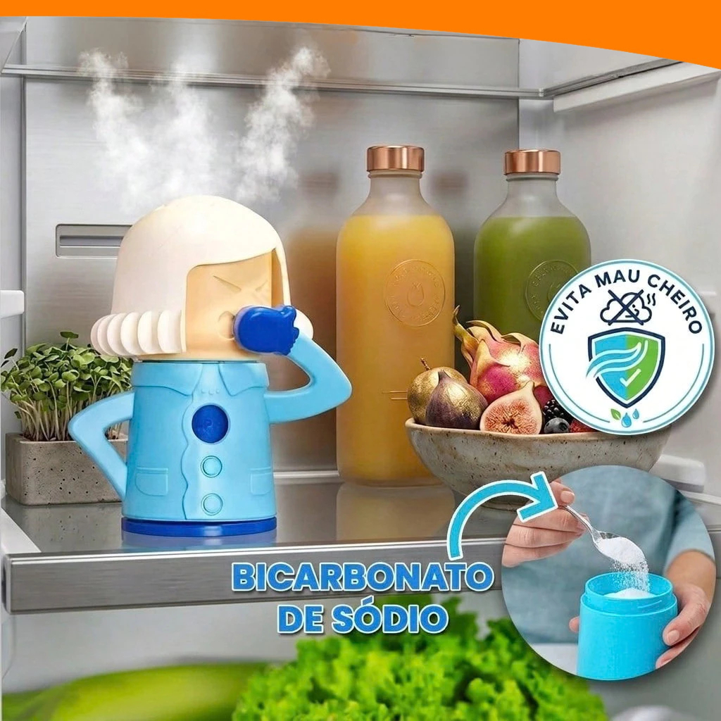 Eliminador De Odores Desodorizador De Geladeira Tira Mau Cheiro Bicarbonato Angry Mama Mamãe Brava