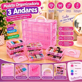 Maleta Organizadora Articulada maleta organizadora organizador de bijuterias maleta com bandejas porta maquiagem