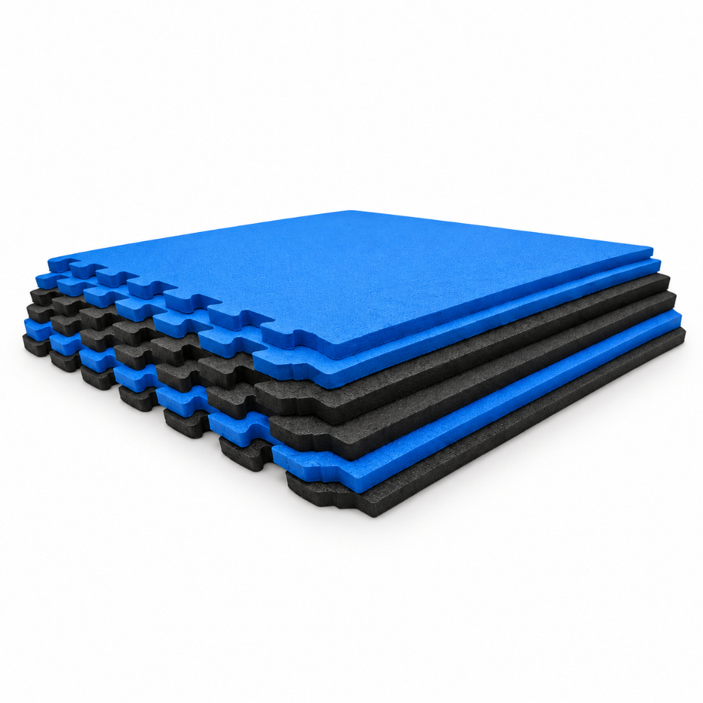 Kit 10 Tatames EVA 100x100x2cm Antiderrapante Impermeável Encaixável para Revestimento de Piso