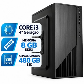 Computador Intel Core i3 4ª Geração | 8GB | SSD 480GB - DDR3