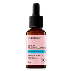 Sérum Multivitâmico Hidrabene Vitaminas A B3 B5 B6 B7 C F Cúrcuma Hidratação e Revitalização 30ml