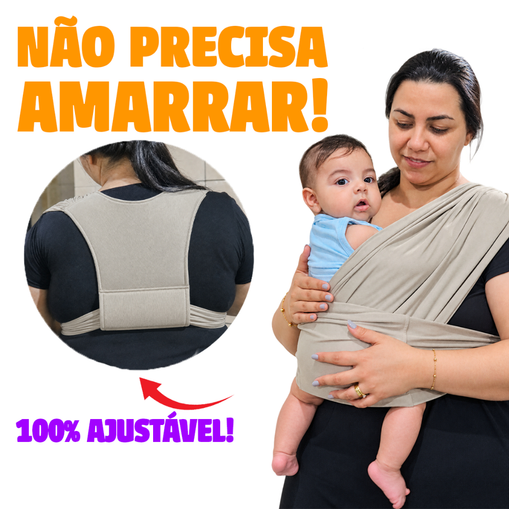 Sling de Vestir Pre Pronto Bebe Canguru Carrega Bebe Confortável Canguru