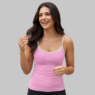 Regata Alcinha Fitness Feminina Poliamida Tank Top Academia Slim