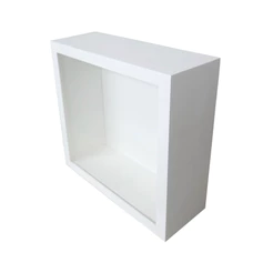 Moldura Caixa Alta 25x25cm Com Vidro 9 Cm De Profundidade