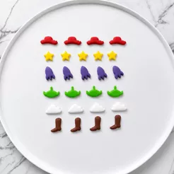Apliques de Açúcar Mini Toy Story c/ 50 unidades