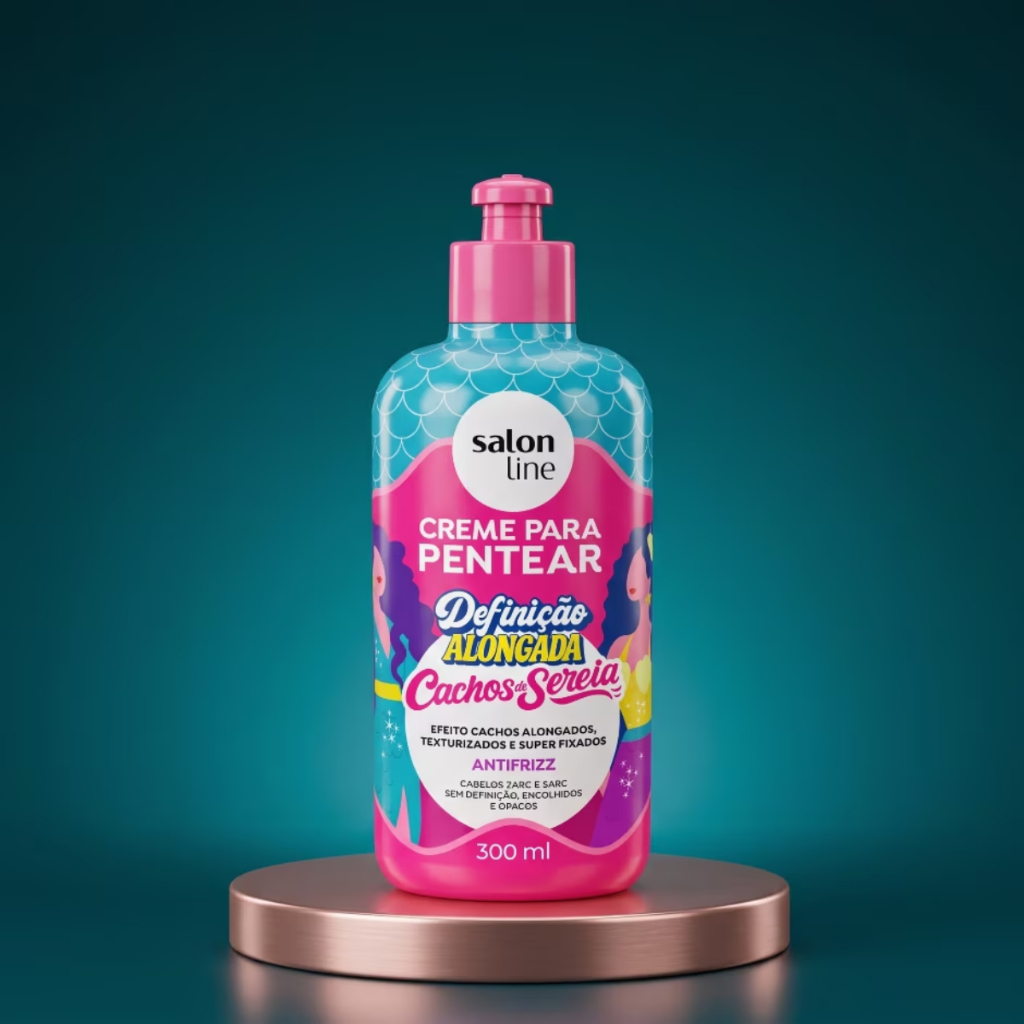 CREME PARA PENTEAR SALON LINE DEFINIÇÃO ALONGADA CACHOS DE SEREIA 300ML — imagem 2 de 2