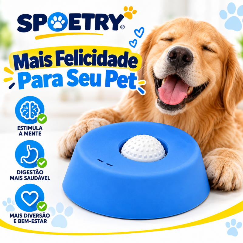 Brinquedo Interativo Para Cachorro Tapete De Lamber Silicone Alimentador Lento Anti Ansiedade Pet SPOETRY