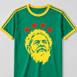 Camiseta Unissex Lula Presidente Brasil Retrô PT 100% Algodão Estampada Unissex Manga Curta