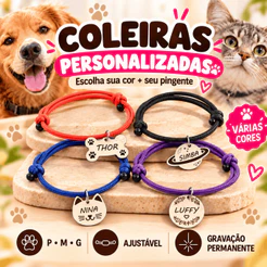 Coleira para Cachorro Acessório para Roupinha de cachorro Pug Shitzu Golden