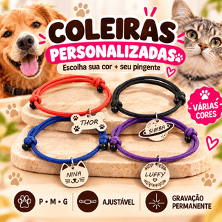 Coleira para Cachorro Acessório para Roupinha de cachorro Pug Shitzu Golden