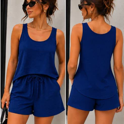 Conjunto Feminino Short e Blusa Mullet Tecido Duna Moda Blogueira Verão Tendência Confortável