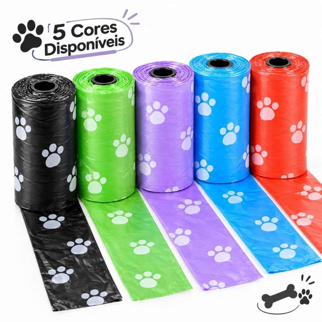 Saco Higiênico para Cachorro Biodegradável, Reforçado e Antivazamento para Fezes de Pet 5 KTI