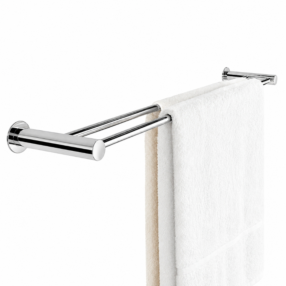 Porta Toalha Aço Inox 304 70cm - Toalheiro Duplo para Banheiro Wora - RR1013