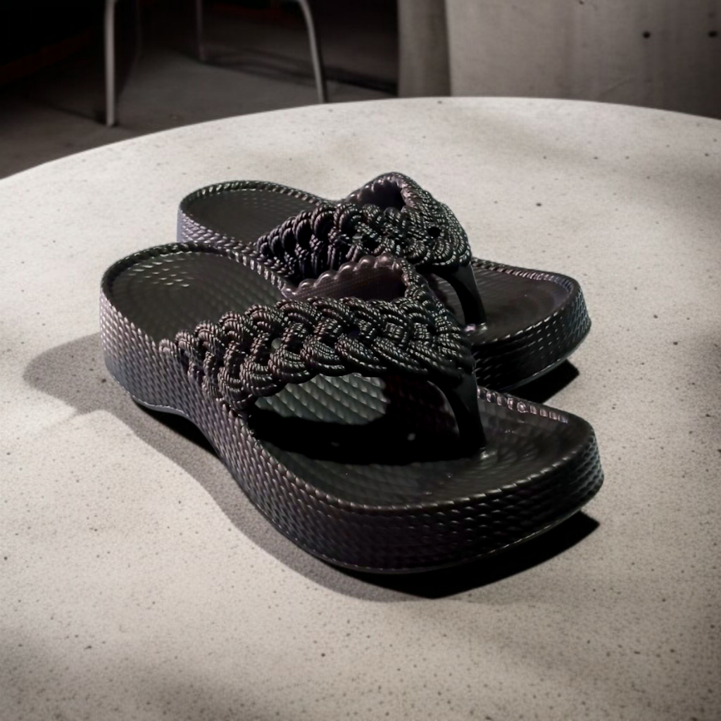 Plataforma Feminina Sandália Chinelo Feminino Leve Macia Confortável Luxo - Preto Khaky Bege Marrom café Branco