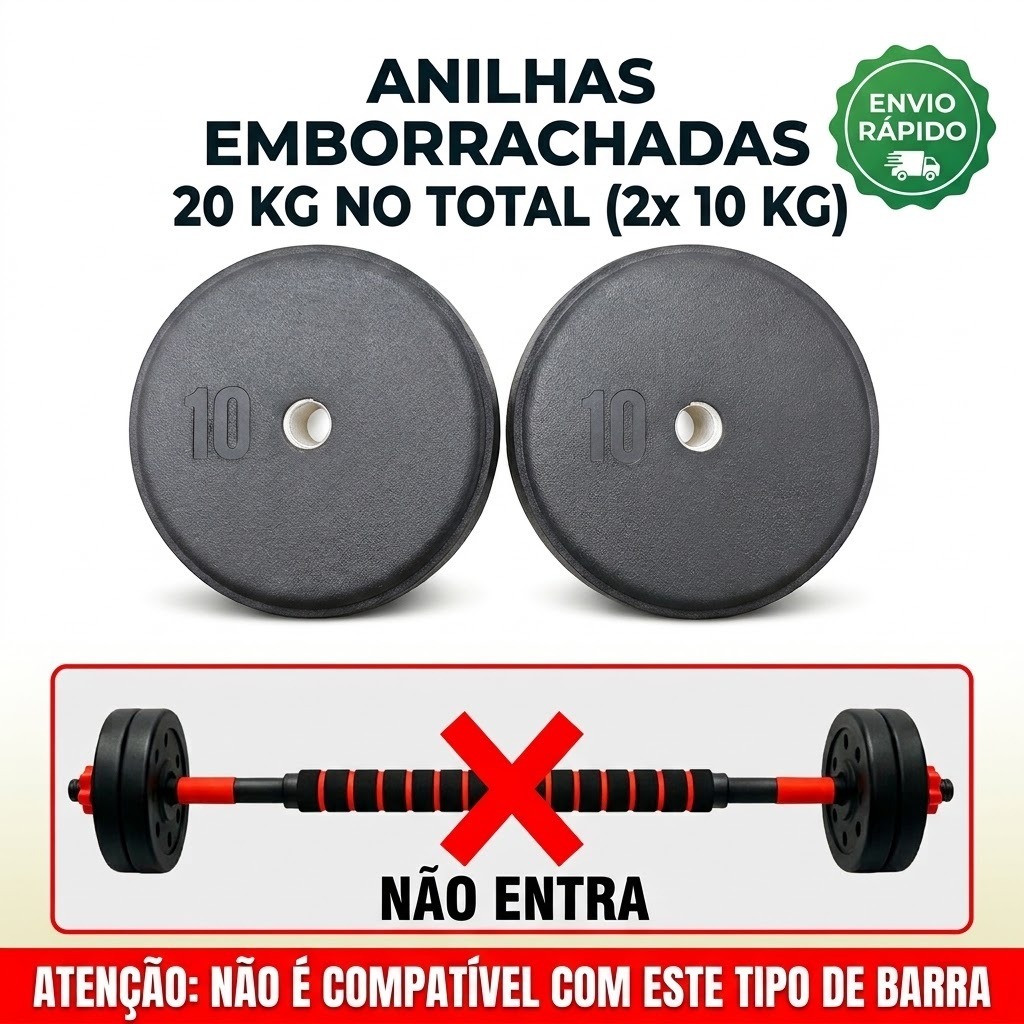 2x Anilhas de 10 KG (2 Unidades de 10kg)