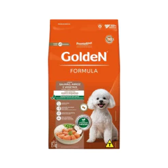 Ração Premier Golden Fórmula Mini Bits para Cães Adultos Raças pequenas Salmão e Arroz 15kg