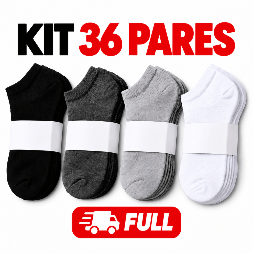 Kit meias soquete 6 a 36 Pares De Meias Soquete masculino ou feminino unissex meias confortáveis