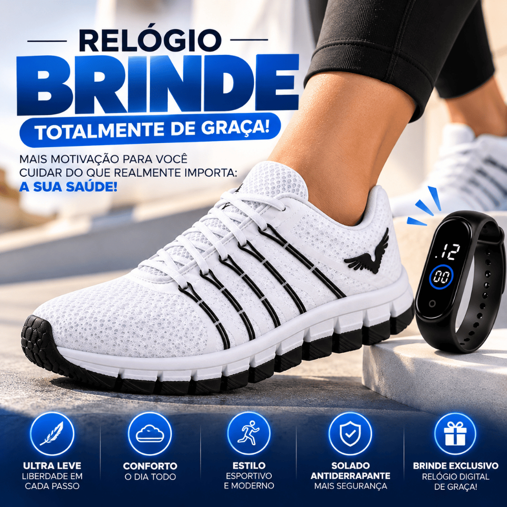 Tênis Esportivo Masculino Caminhada Academia Corrida Leve Confortável Casual Fitness Treino Antiderrapante Respirável