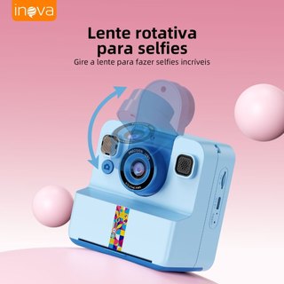 INOVA Câmera Infantil Inova CAM-13381 Digital com Jogos Tela LCD Design Divertido para Crianças
