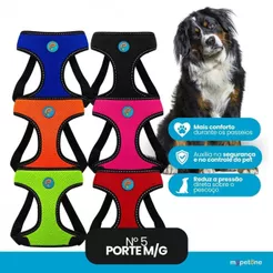 Coleira Peitoral Para Cachorros Porte Médio/Grandes Com Guia Colete Confortável Respirável Flexível Cão E Gato Para Pet