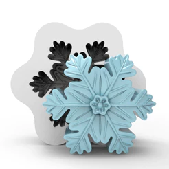 Molde de Silicone Floco de Neve para Lembrancinha Artesanato Vela Sabonete Gesso Cera Biscuit Resina