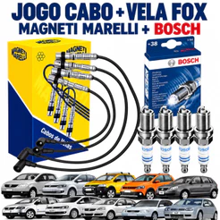 Kit Jogo Cabo E Vela De Ignição Original Fox Crossfox Gol G4 G5 Spacefox Polo Golf Gol Saveiro