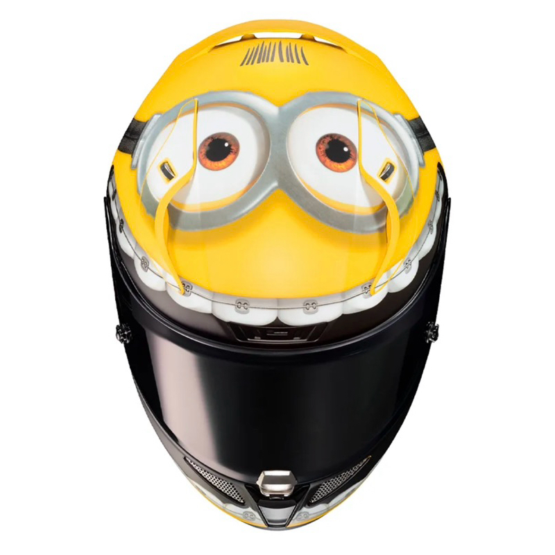 Capacete Hjc Rpha 11 Minions Otto Amarelo motociclista — imagem 2 de 2
