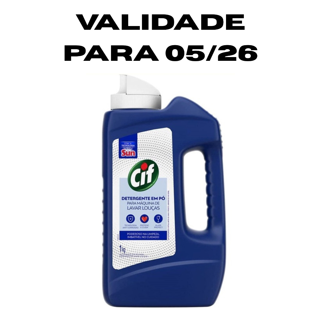 Detergente Em Pó Cif Para Máquina De Lavar Louças 1kg em Oferta na Shopee