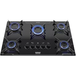 Cooktop 5 Bocas a Gás Itatiaia Electra Plus com Acendimento Automático Bivolt Preto