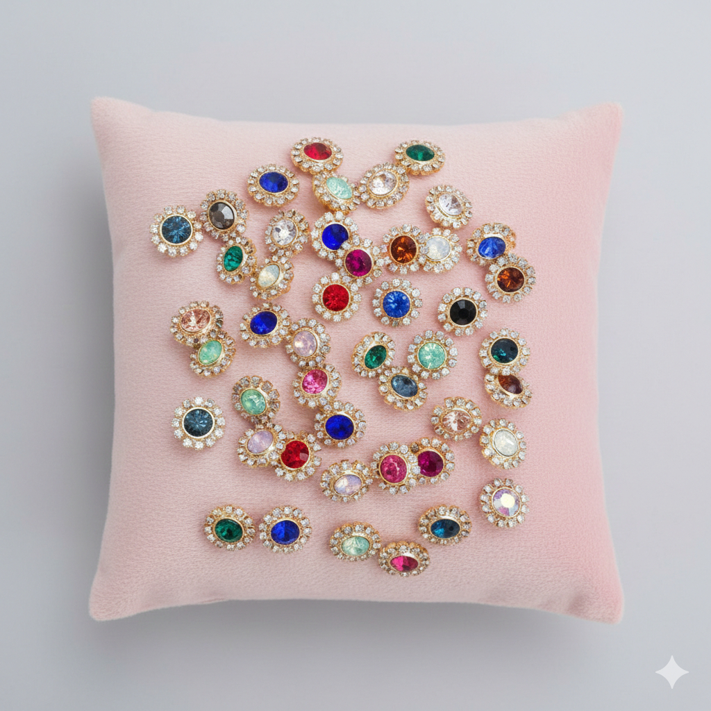 Piercing Ponto de Luz Banhado Premium para Chinelos e Sandálias Kit Par - Brilho de Luxo para Customização em Oferta na Shopee