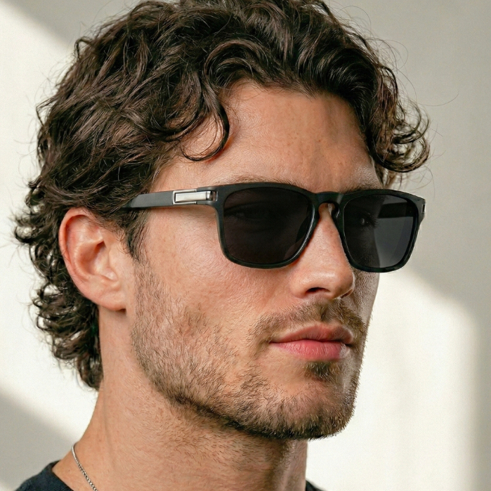 Óculos de Sol Quadrado Polarizado Premium Esportivo Mandrake Vilão Tendencia uv400 Masculino